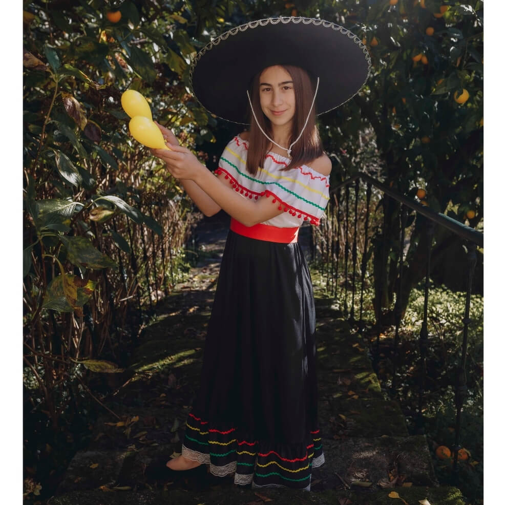 Disfraz de Mexicana Valentina para niña