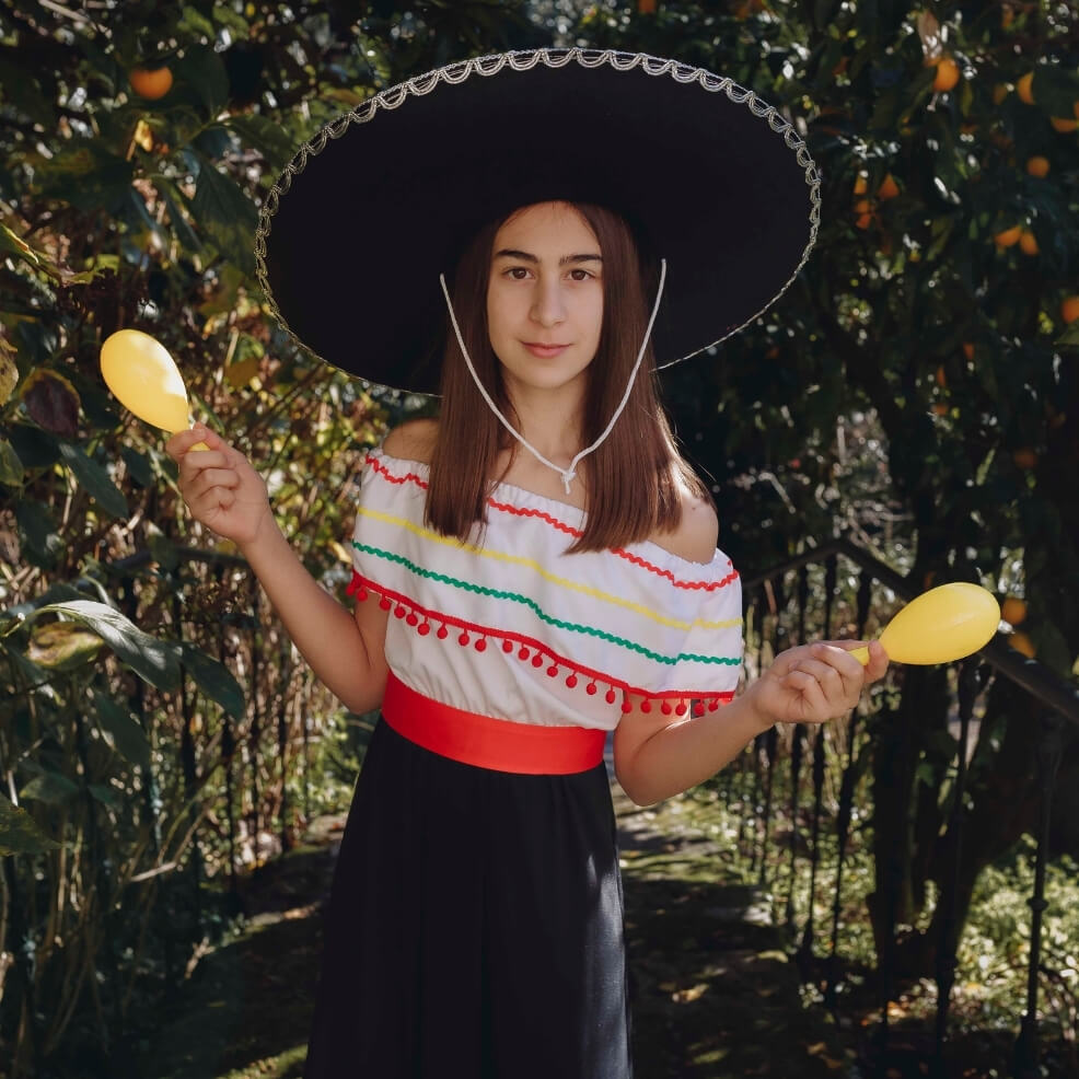 Disfraz de Mexicana Valentina para niña