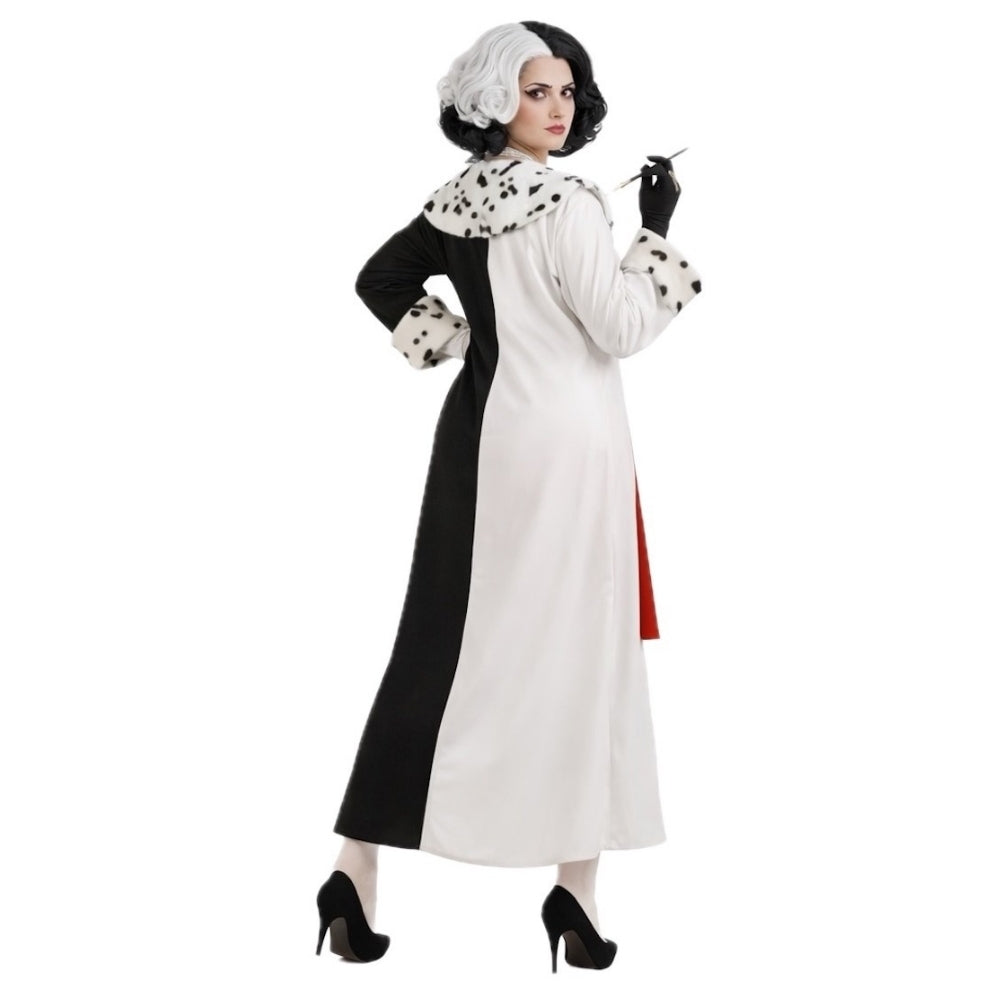 Disfraz de Cruella Abrigo mujer