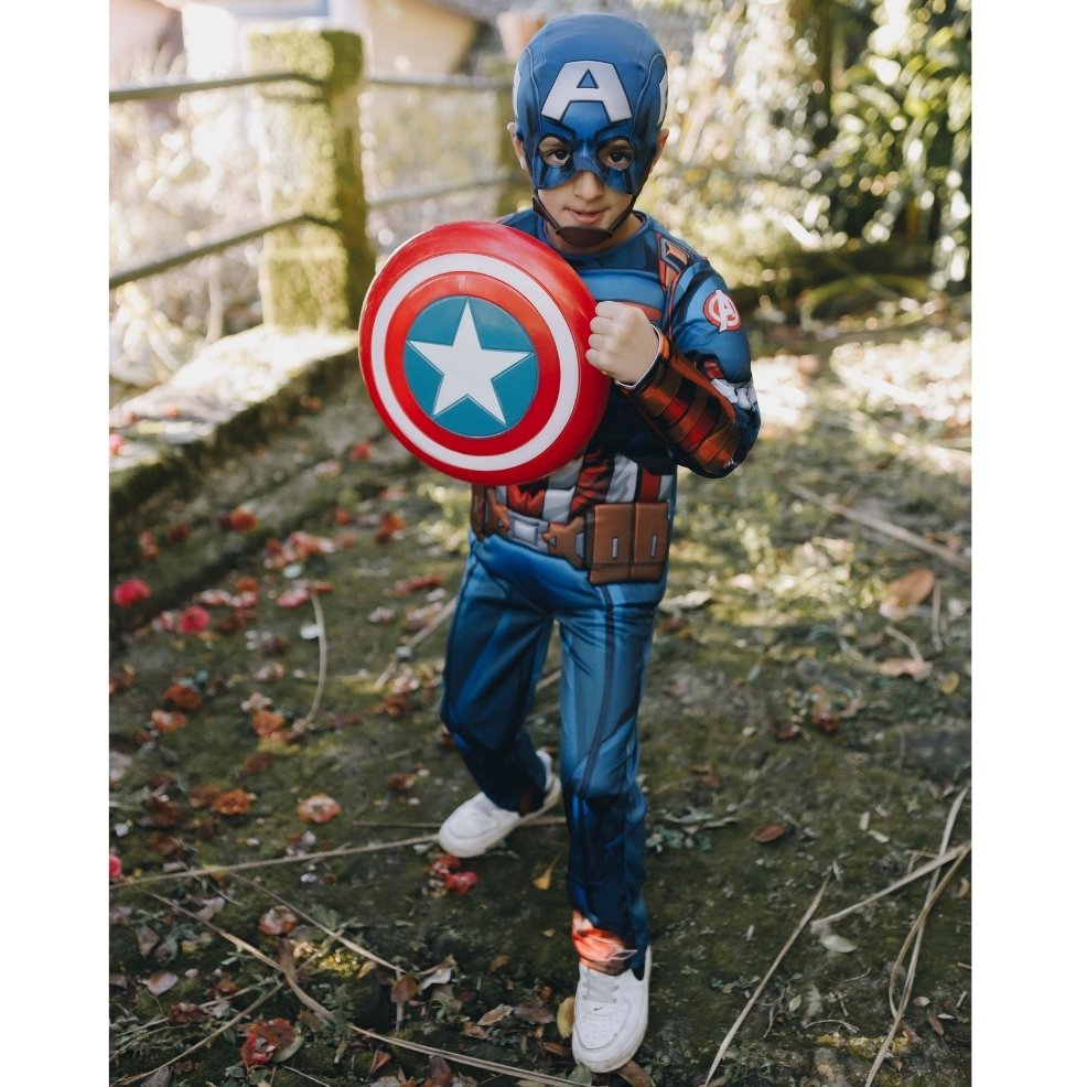 Disfraz de Capitán América™ Musculoso infantil