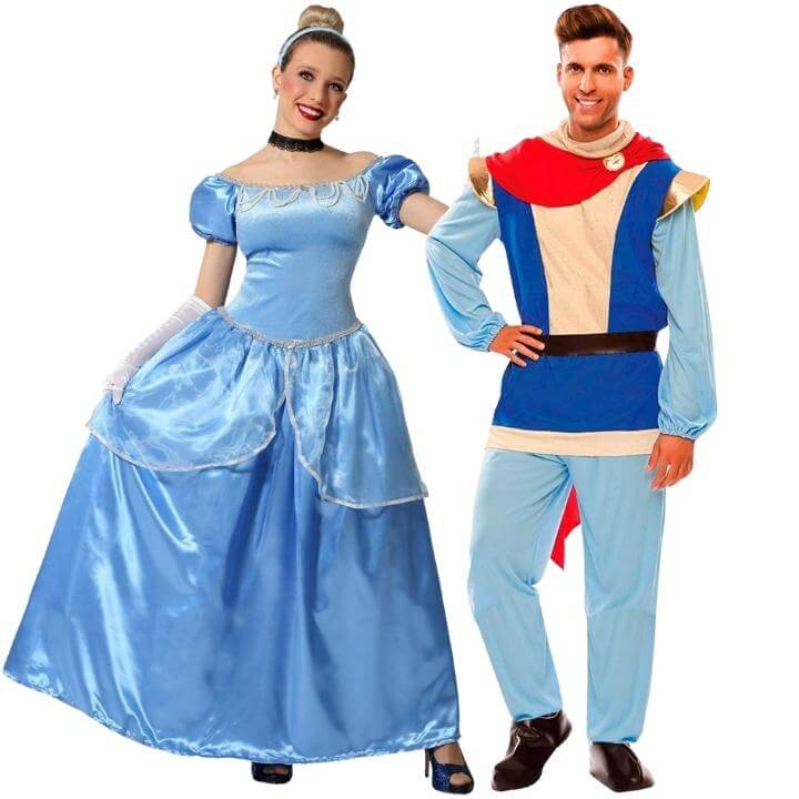 Disfraces en pareja de Cenicienta y el Príncipe