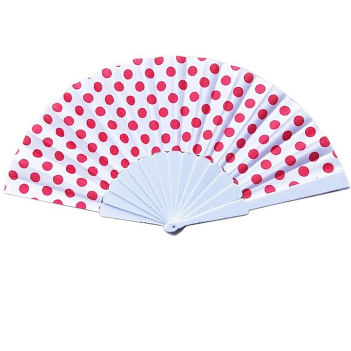 Abanico Flamenco Blanco y Rojo