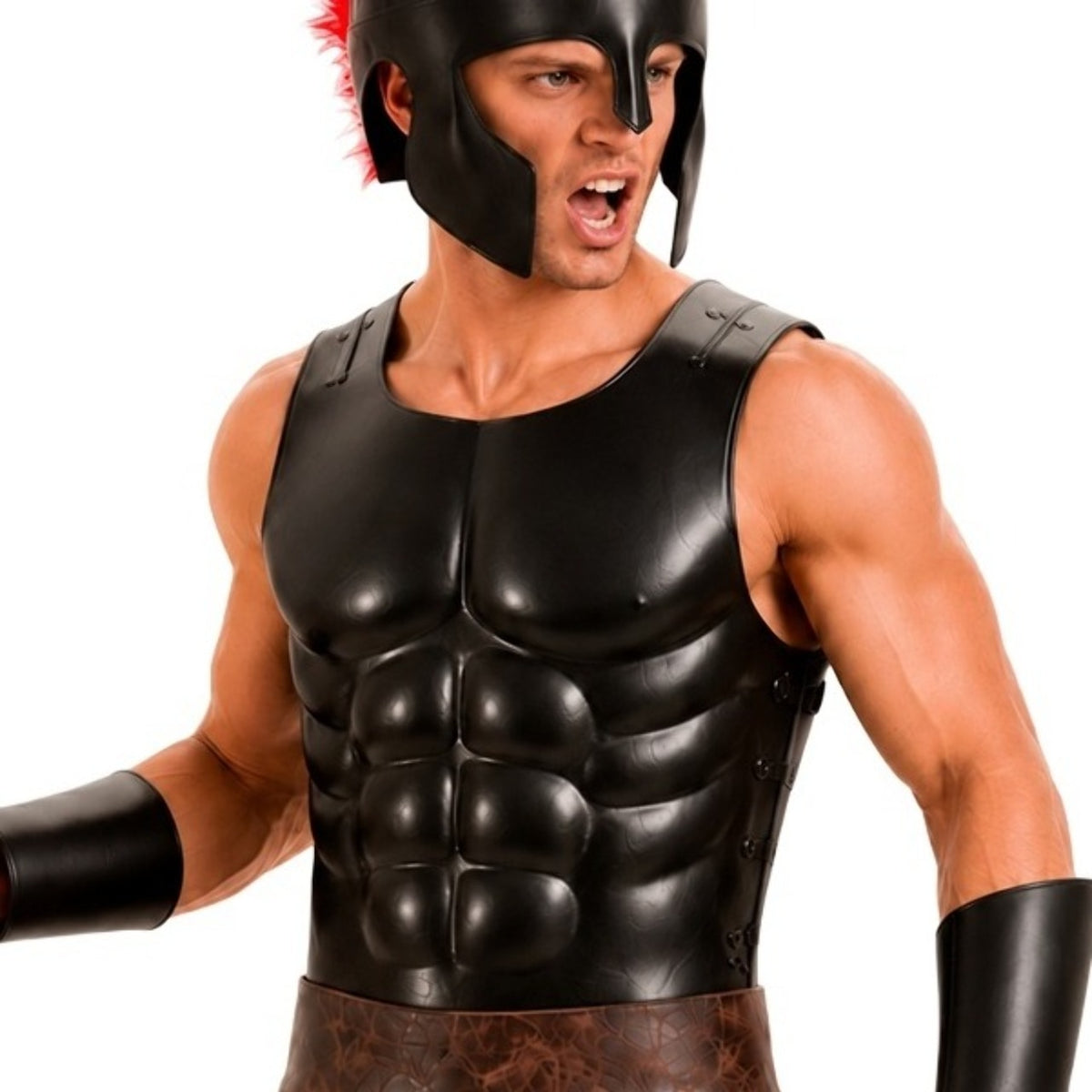 Armadura de Gladiador Negra Cuero