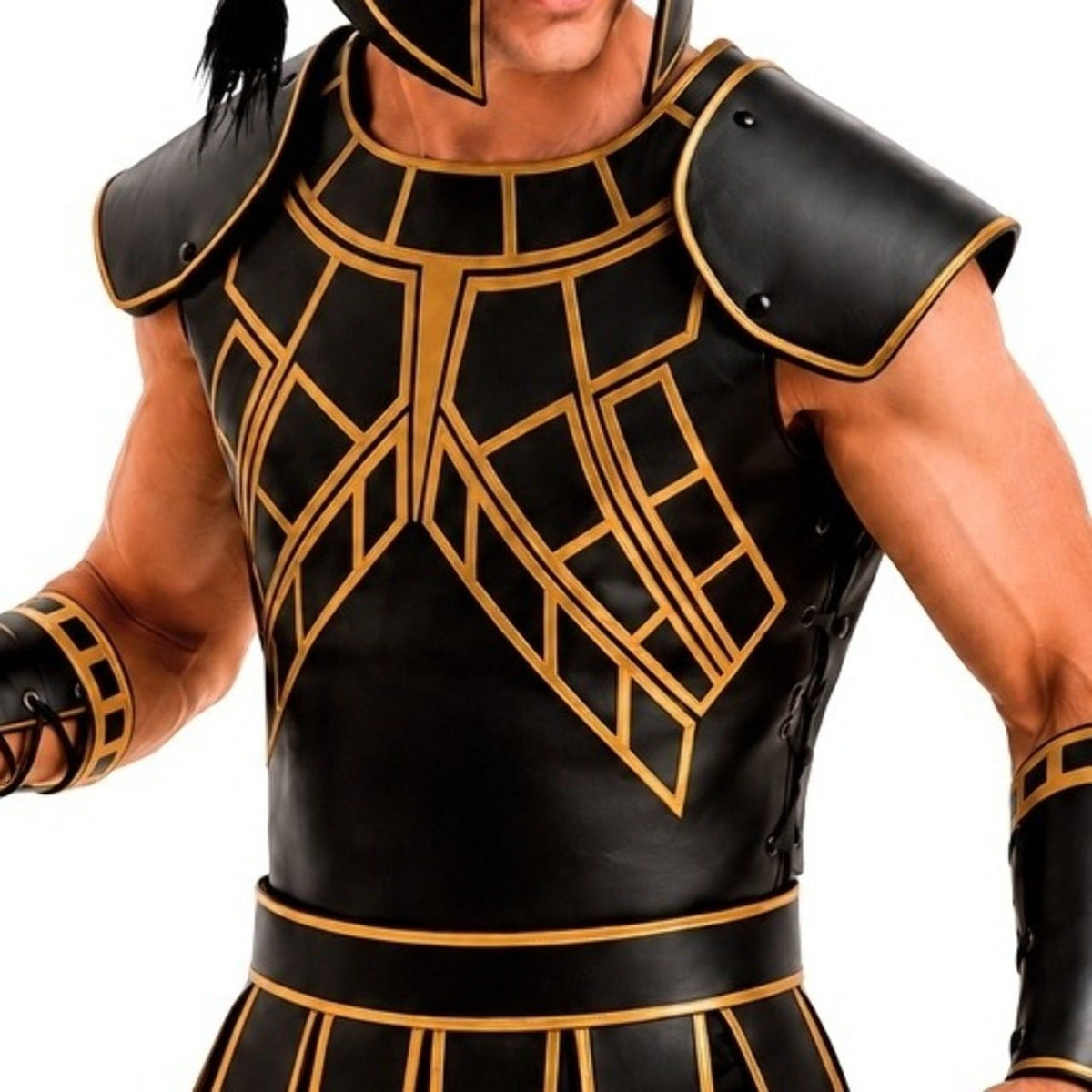 Armadura de Gladiador Romano Negra Cuero