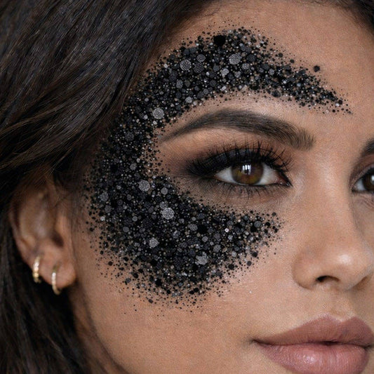 Barra de Maquillaje Glitter Purpurina Negro