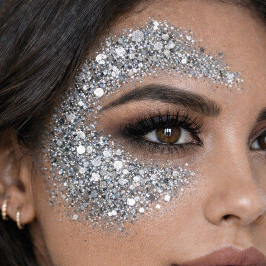 Barra de Maquillaje Glitter Purpurina Plata
