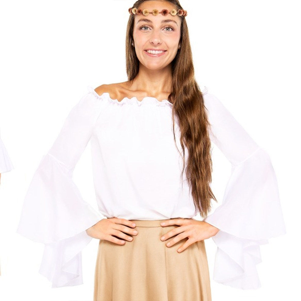 Blusa Medieval Volantes para mujer