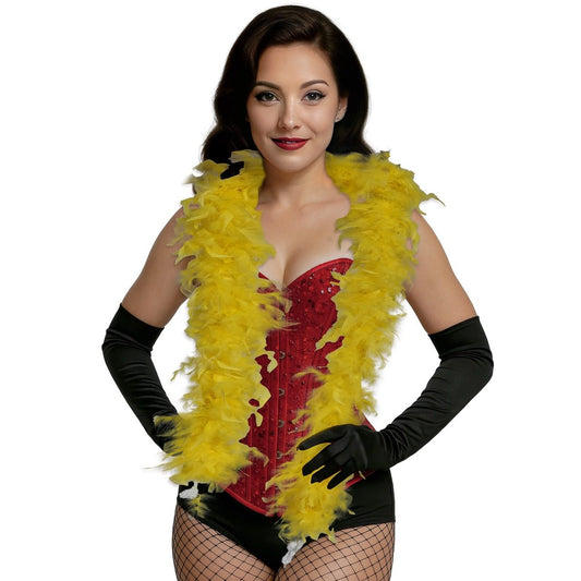 Boa de Plumas Amarilla 80gr