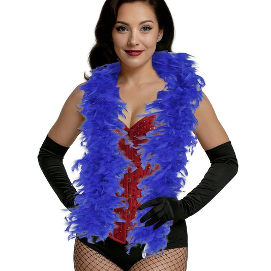 Boa de Plumas Azul 80gr
