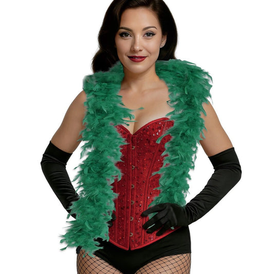 Boa de Plumas Verde 80gr