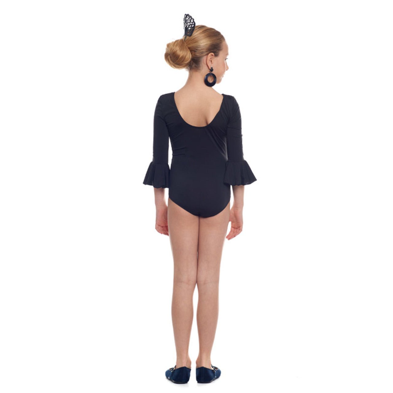 Body Flamenco Negro con Volante infantil