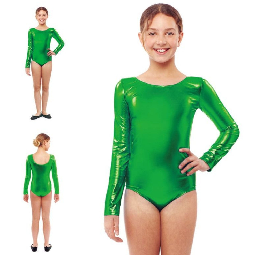 Body Verde Metalizado infantil