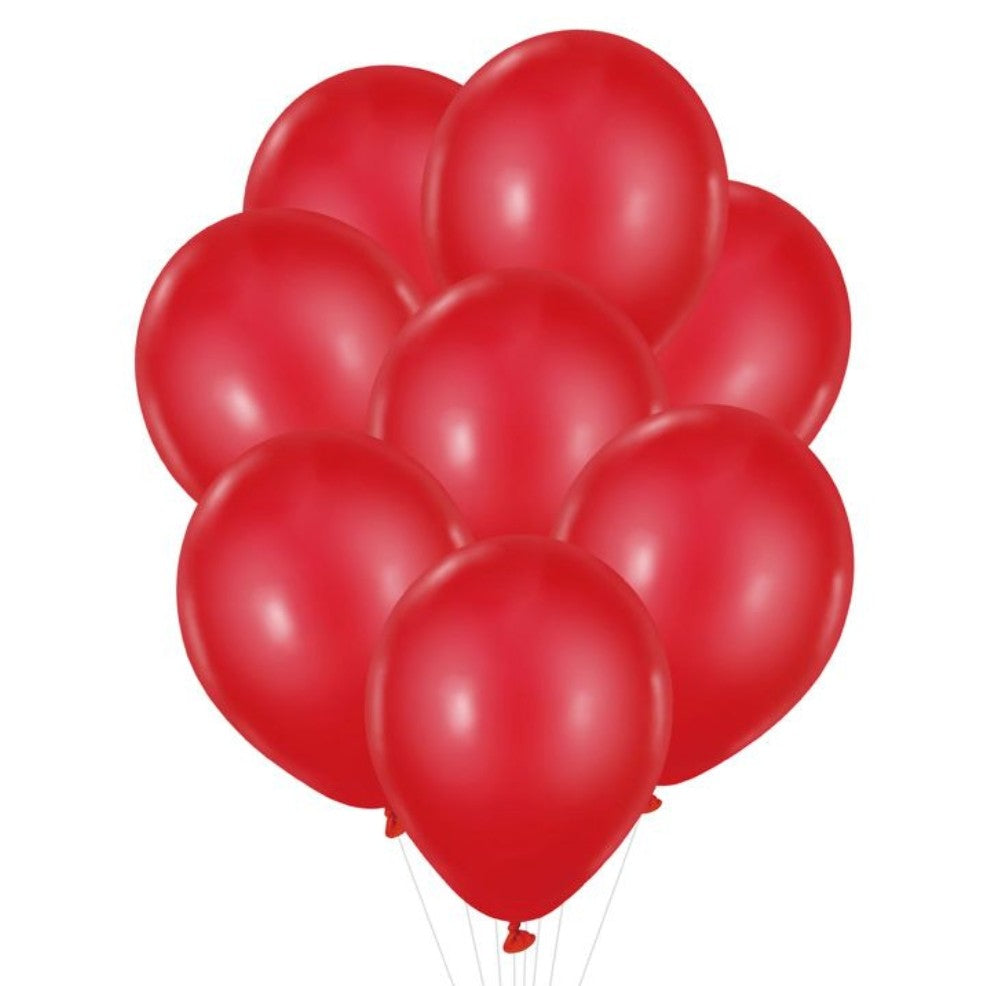 Bolsa de 8 Globos Rojos Látex