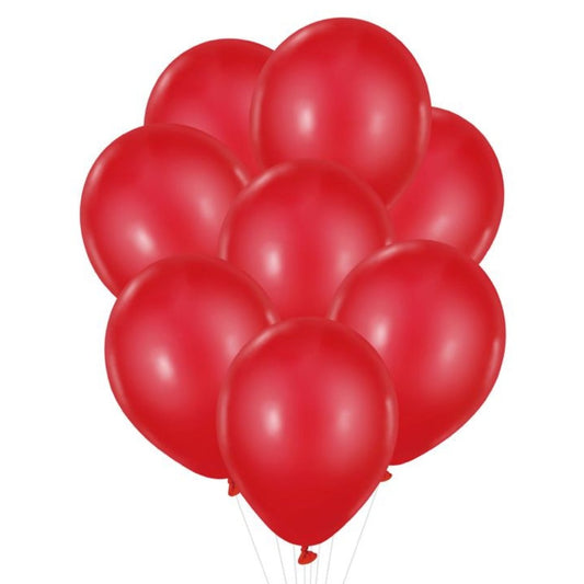 Bolsa de 8 Globos Rojos Látex