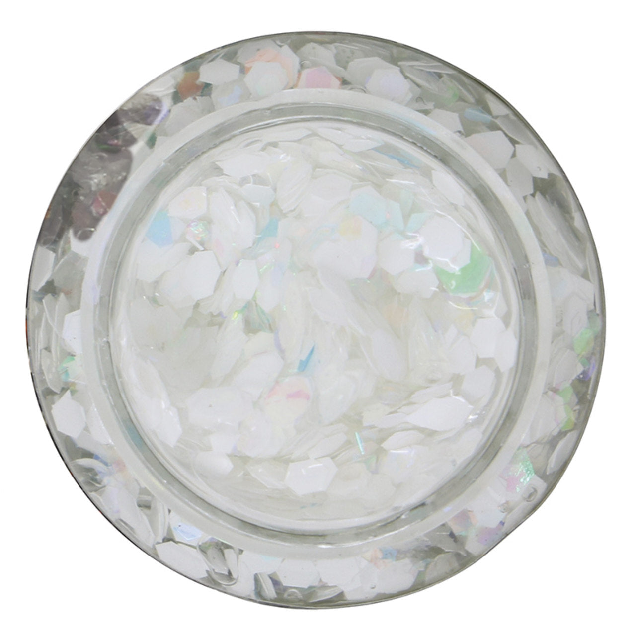 Bote de Glitter en Gel Blanco