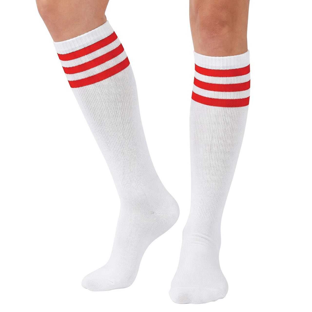 Calcetines Deportivos Rayas Rojas