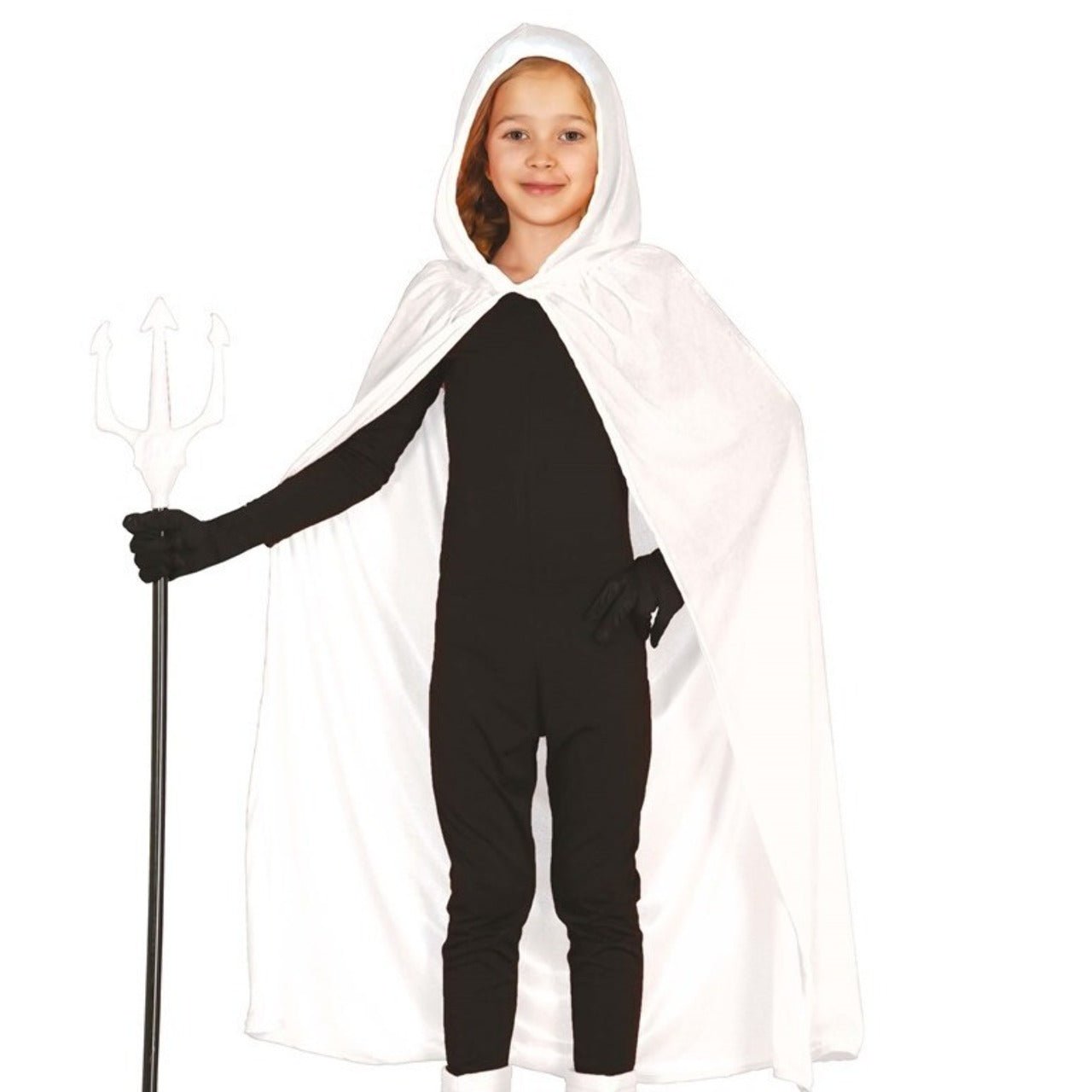 Capa Blanca Corta Terciopelo