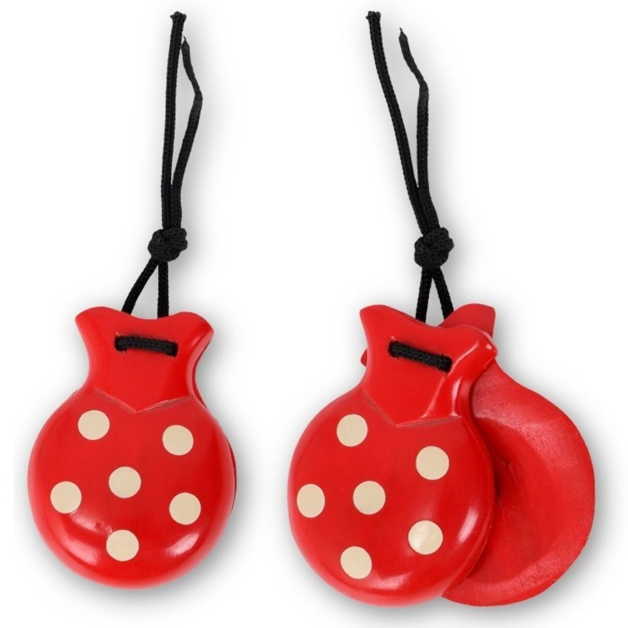Castañuelas Flamencas Rojas y Blancas