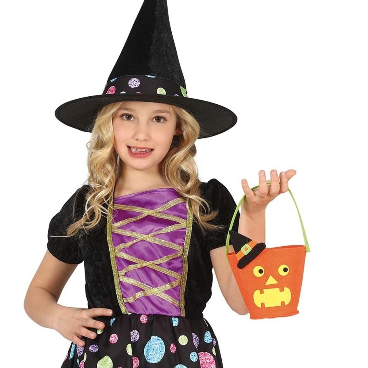 Cesta de Calabaza Asustada