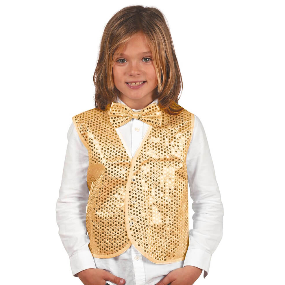 Chaleco de Lentejuelas Dorado infantil
