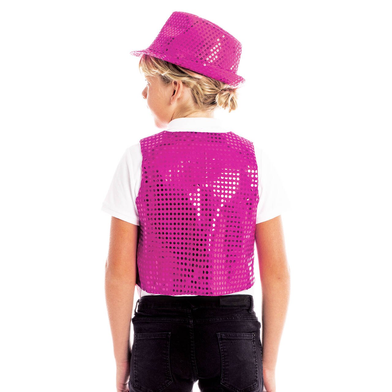 Chaleco de Lentejuelas Fucsia Eco infantil