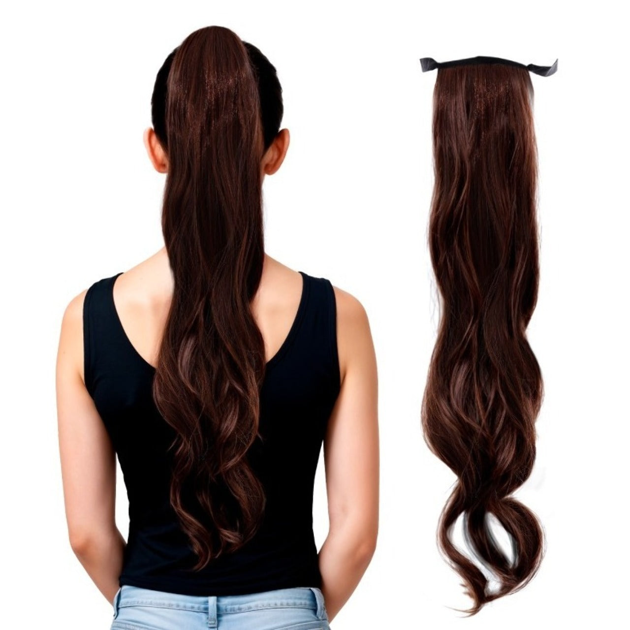 Coleta Postiza Castaña