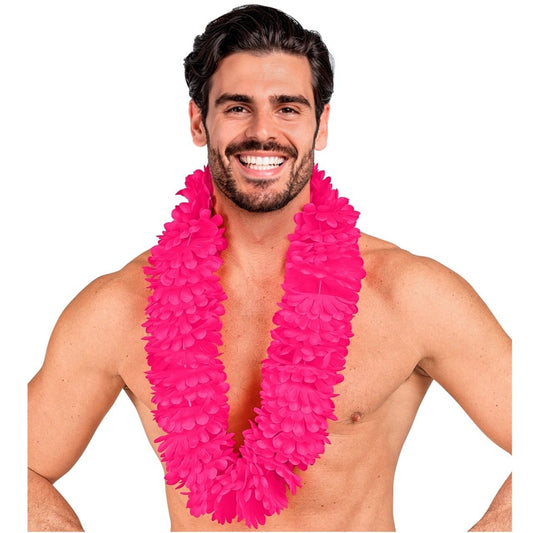 Collar Hawaiano Fucsia Deluxe