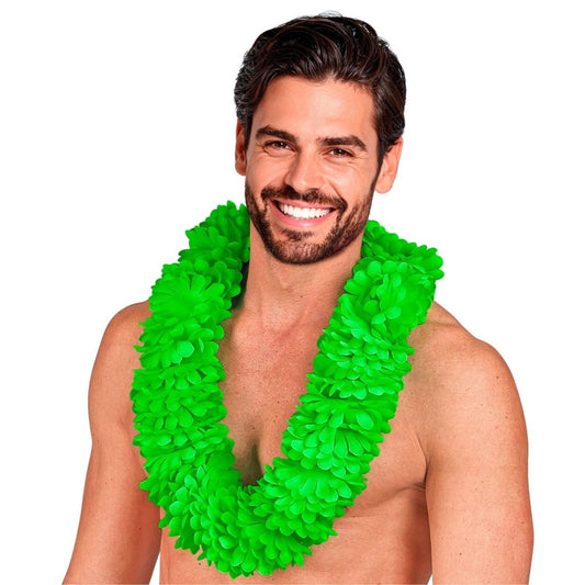 Collar Hawaiano Verde Deluxe