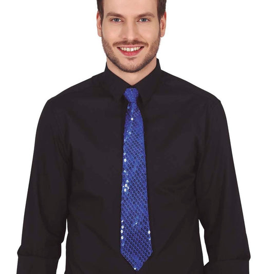 Corbata Azul Lentejuelas