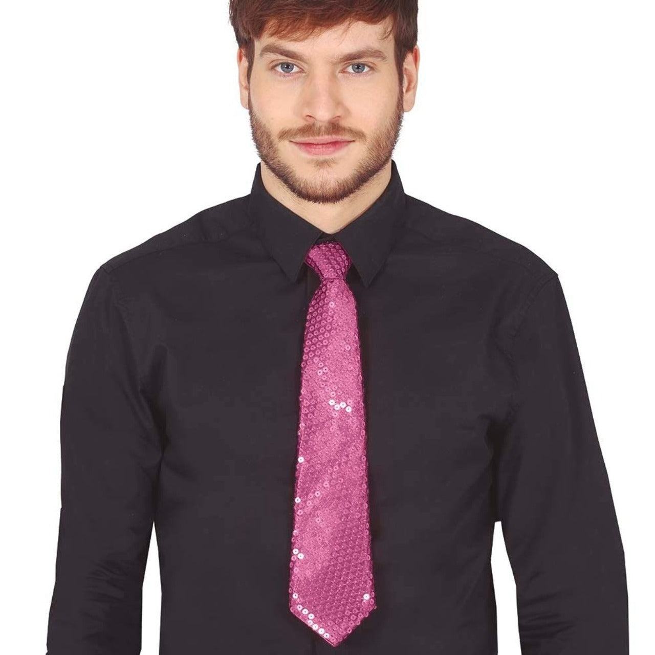 Corbata Rosa Lentejuelas