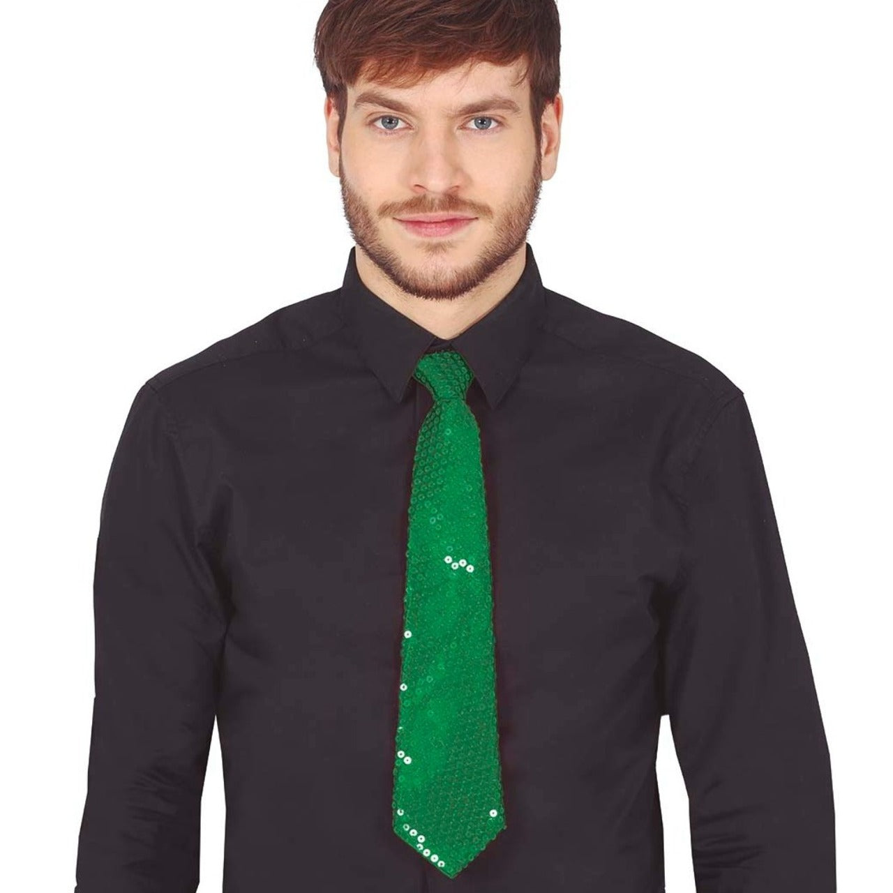 Corbata Verde Lentejuelas