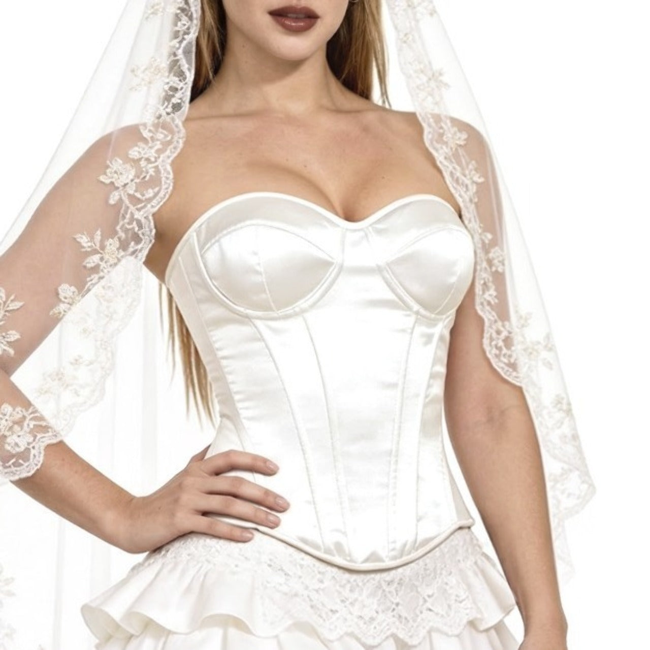 Corset Blanco Satén