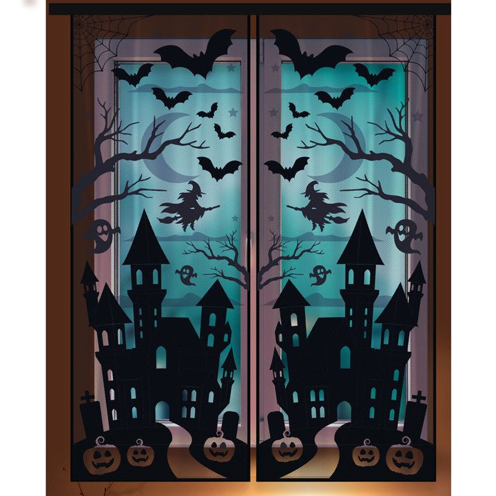 Decoración de Ventana Bruja Siniestra