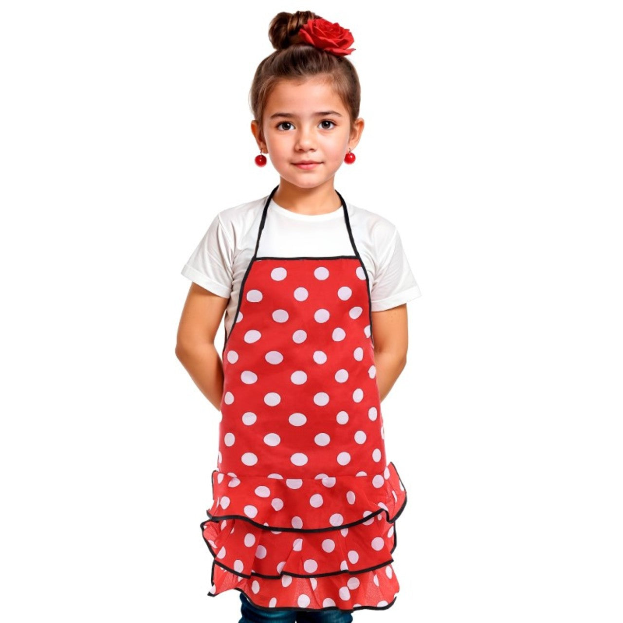 Delantal de Flamenca Rojo infantil