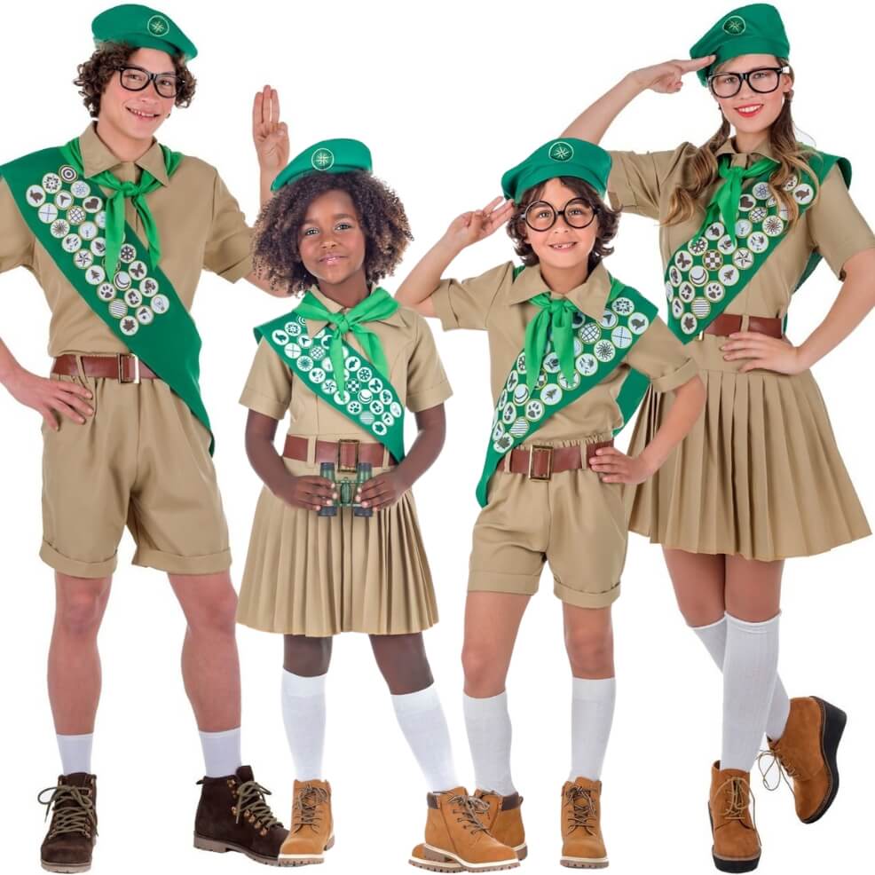 Disfraces en grupo de Boy Scout