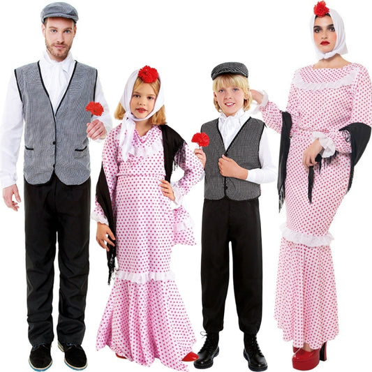 Disfraces en grupo de Chulapos Madrileños