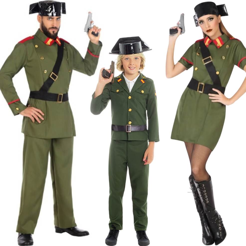 Disfraces en grupo de Guardia Civiles