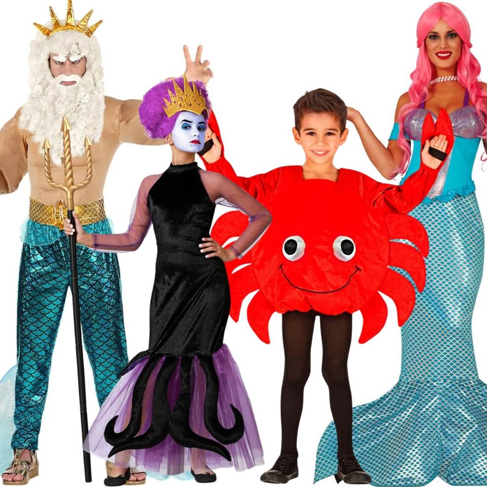 Disfraces en grupo de La Sirenita