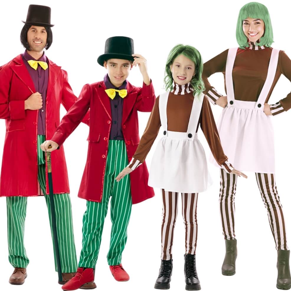 Disfraces en grupo de Willy Wonka
