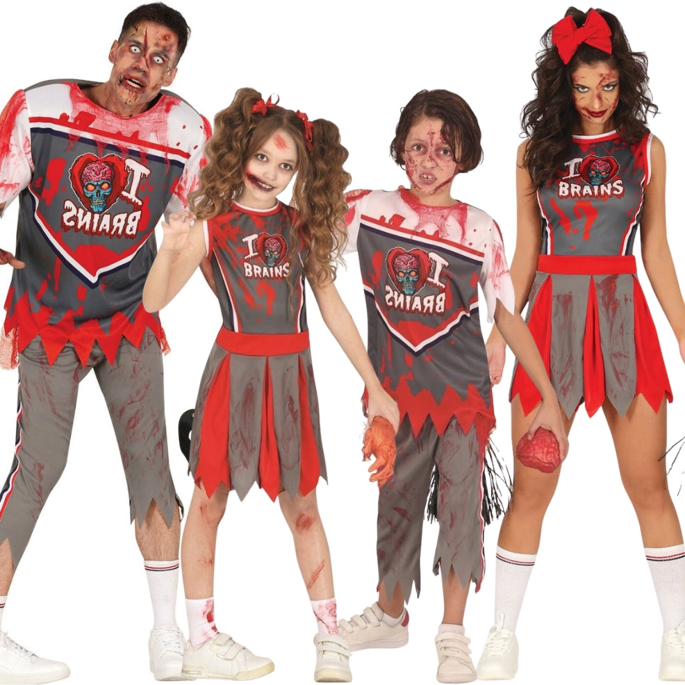 Disfraces en Grupo de Zombies Animadoras y Rugby