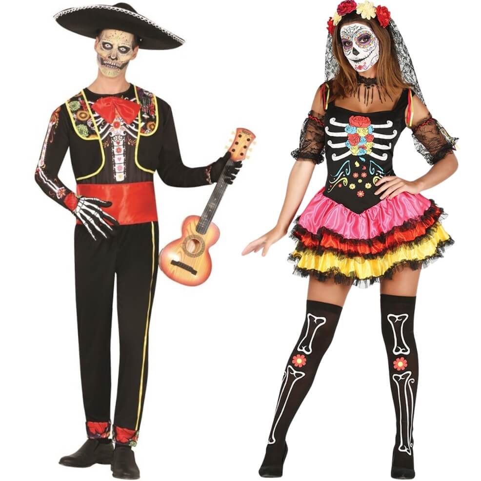 Disfraces en pareja de Catrinas Mexicanas