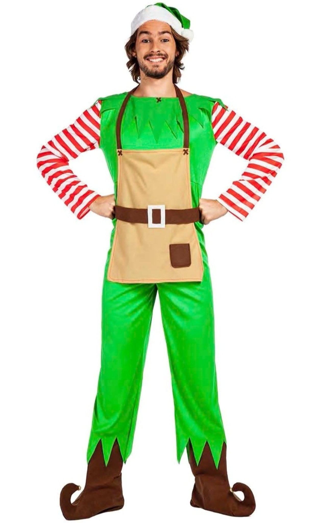 Disfraces en pareja de Elfos Claus