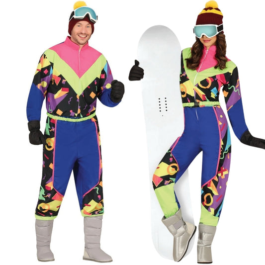 Disfraces en pareja de Esquiadores Multicolor