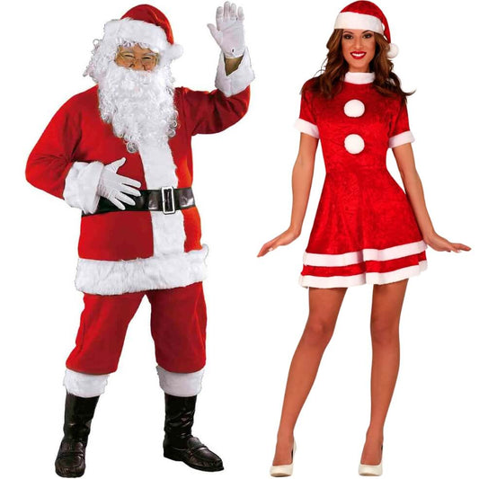 Disfraces en pareja de Papá y Mamá Noel