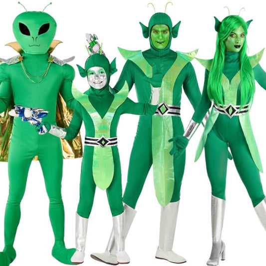 Disfraces en grupo de Alien Verdes