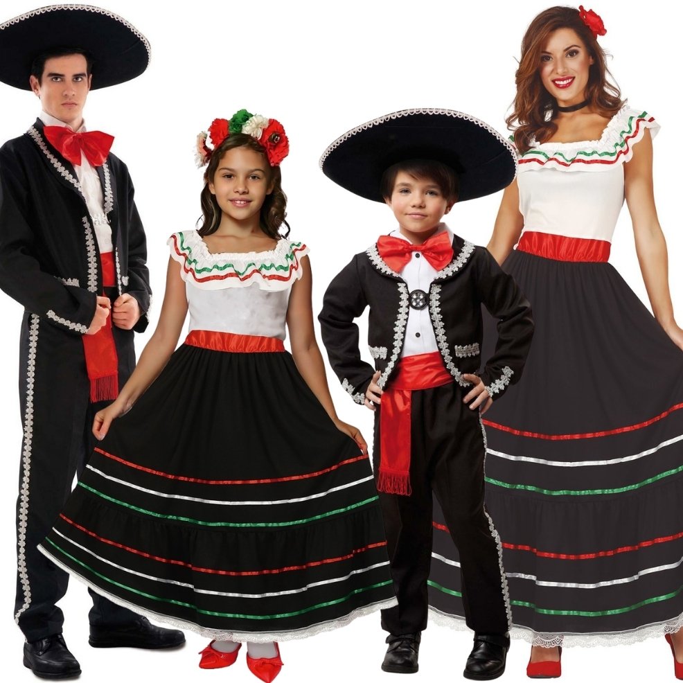 Disfraces en grupo de Mexicanos