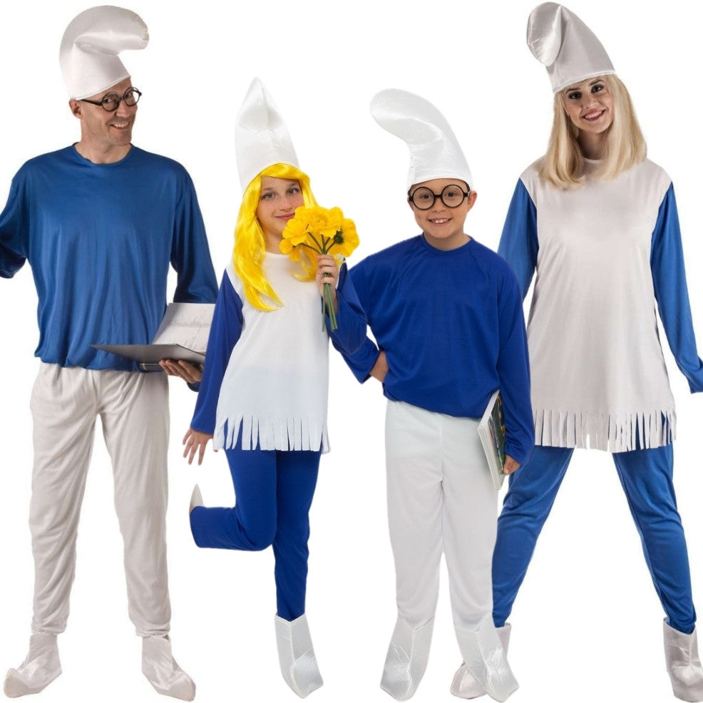Disfraces en grupo de Duendes Azules Patucos