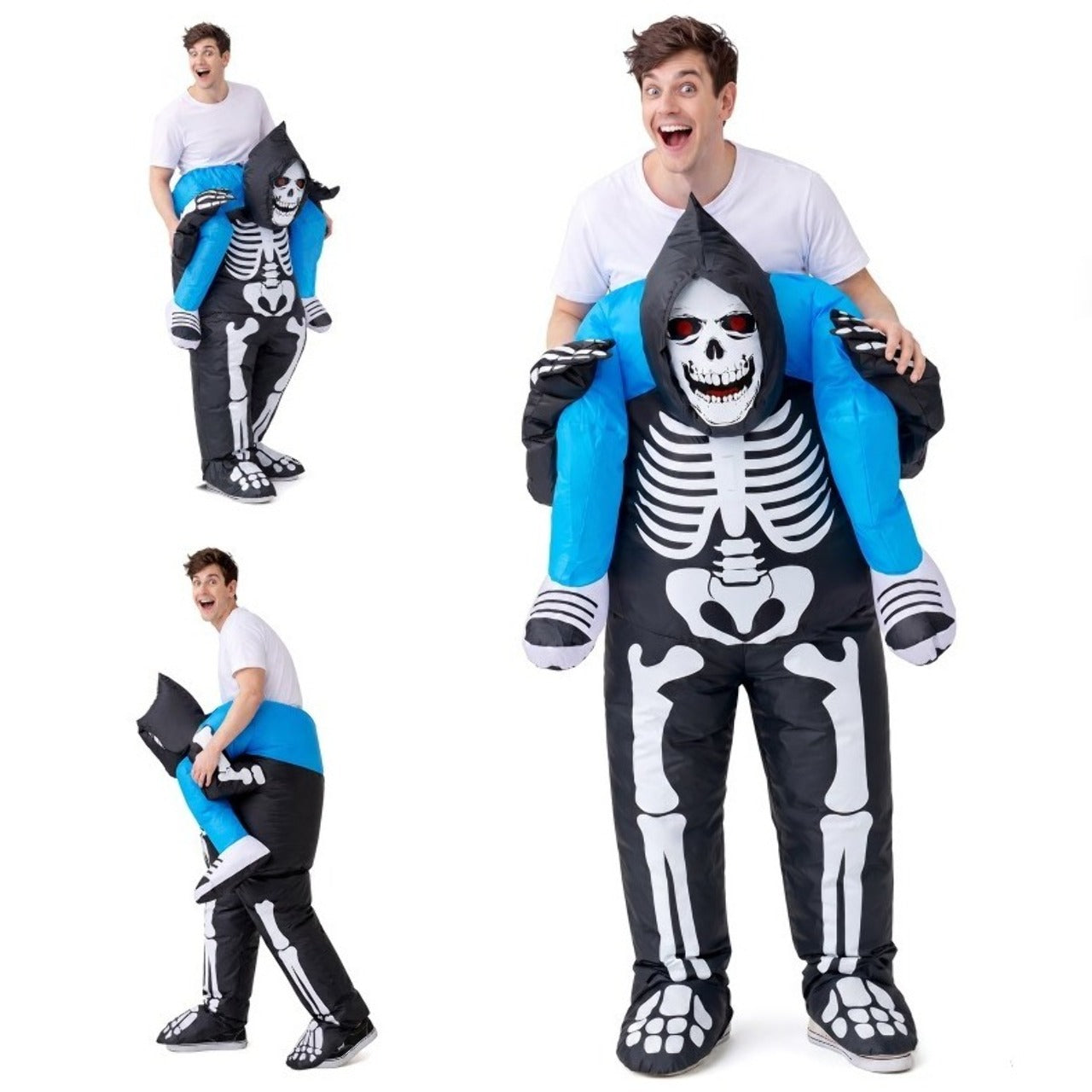 Disfraz a Hombros de Esqueleto Hinchable para adulto