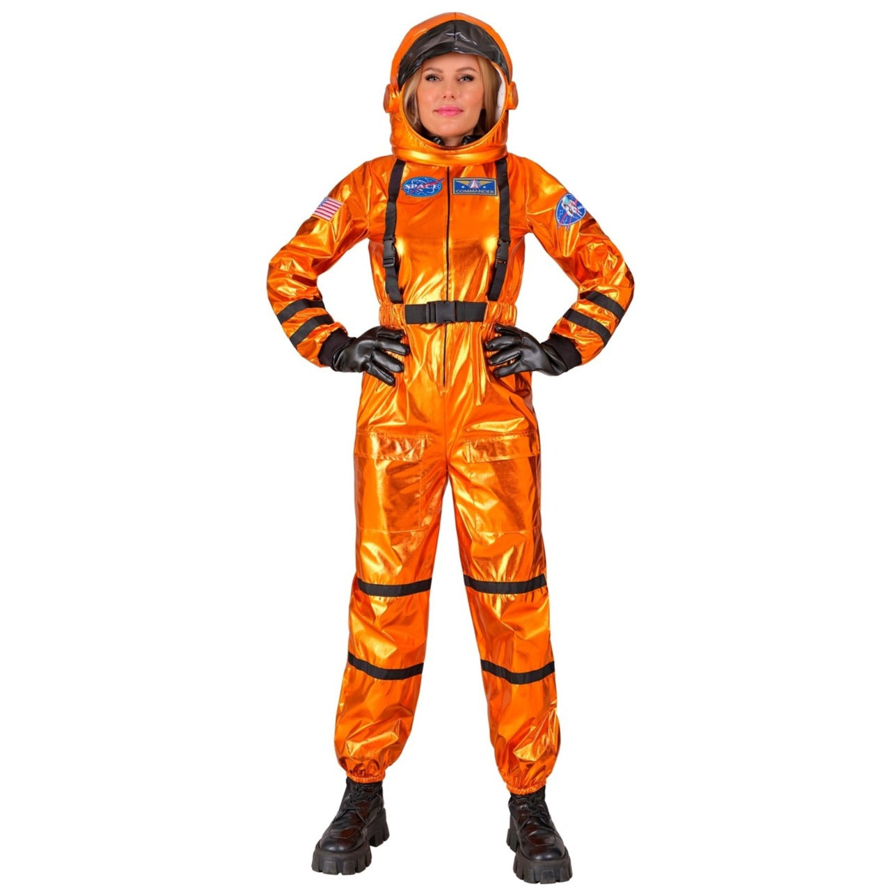 Disfraz de Astronauta Space Naranja para mujer