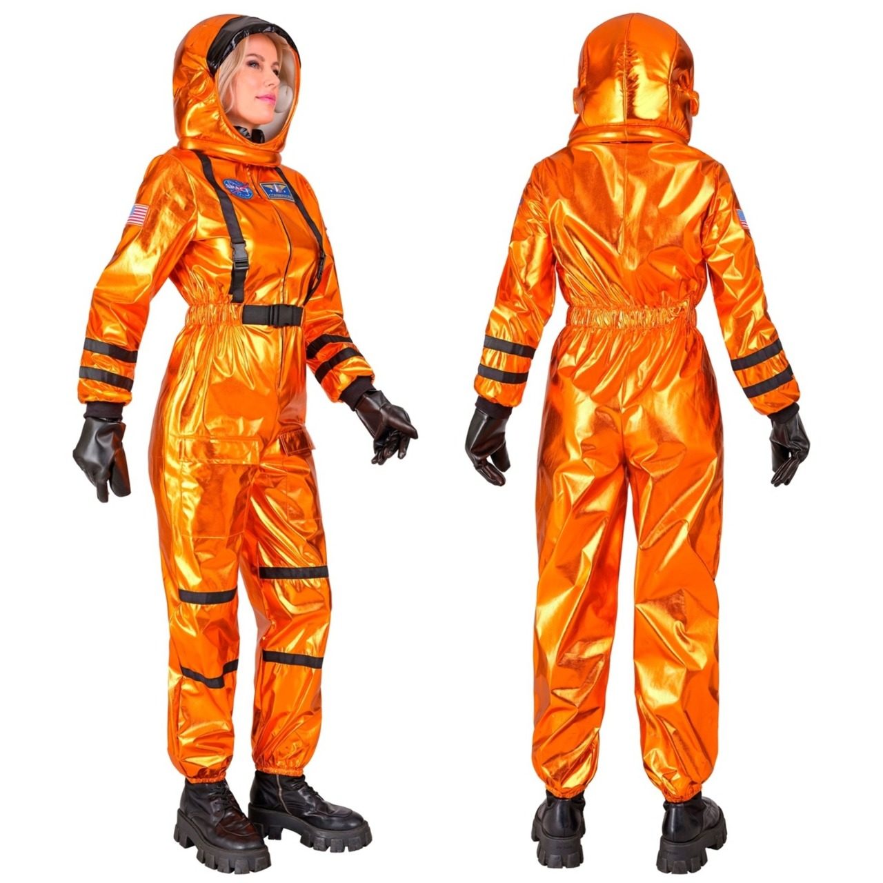 Disfraz de Astronauta Space Naranja para mujer